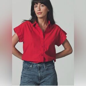 The Shirt, Rochelle Behrens, The Short Sleeve Boyfriend Shirt, Large